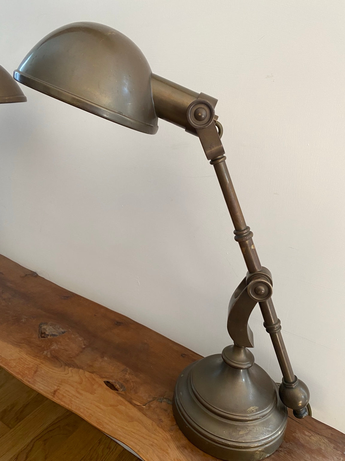 Pair of Adjustable Industrial Style Desk Lamps – Working