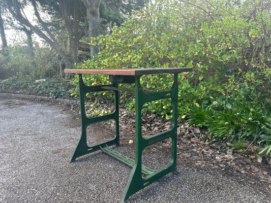 Vintage Industrial Mardrive Engineering Bench / Desk with Iroko Laboratory Worktop & Swarf Tray