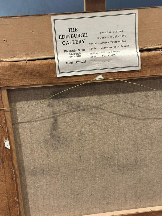 Ceremony with Swords (1996) Oil on Canvas – Sikh Ceremonial Scene by Andrew Fitzpatrick