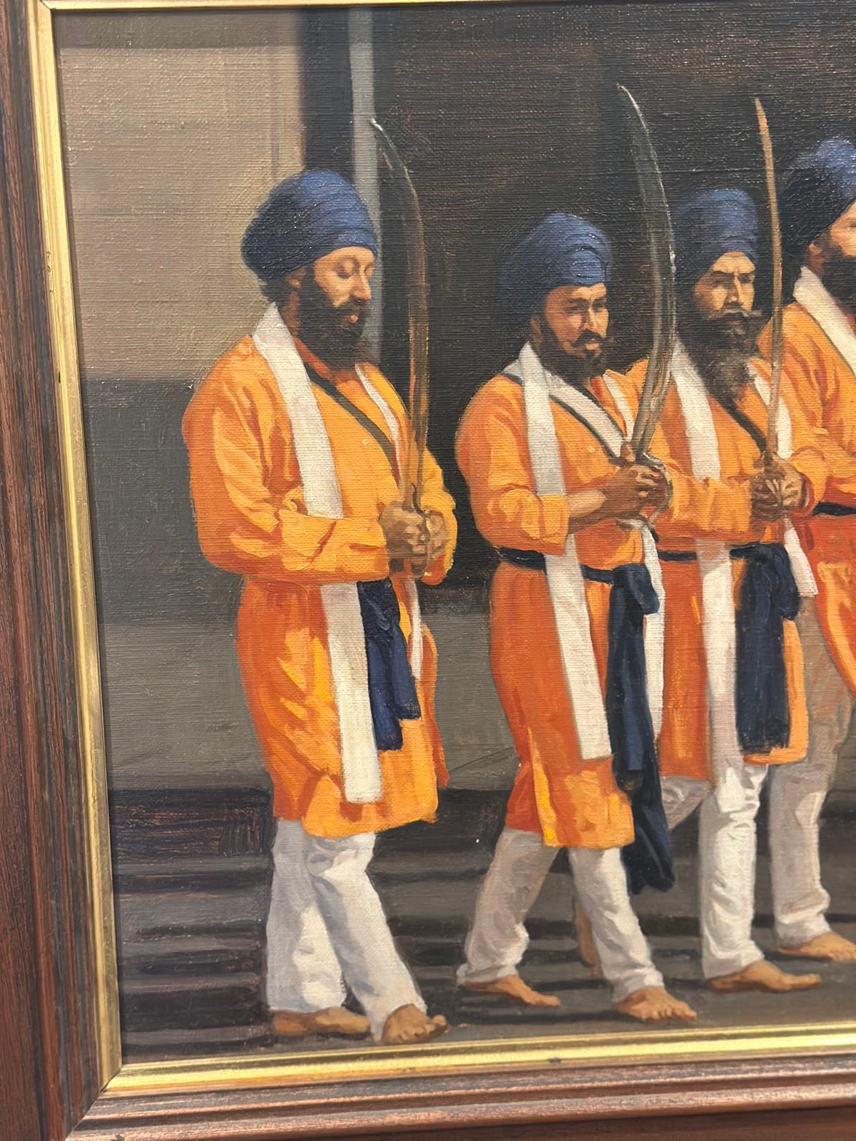 Ceremony with Swords (1996) Oil on Canvas – Sikh Ceremonial Scene by Andrew Fitzpatrick