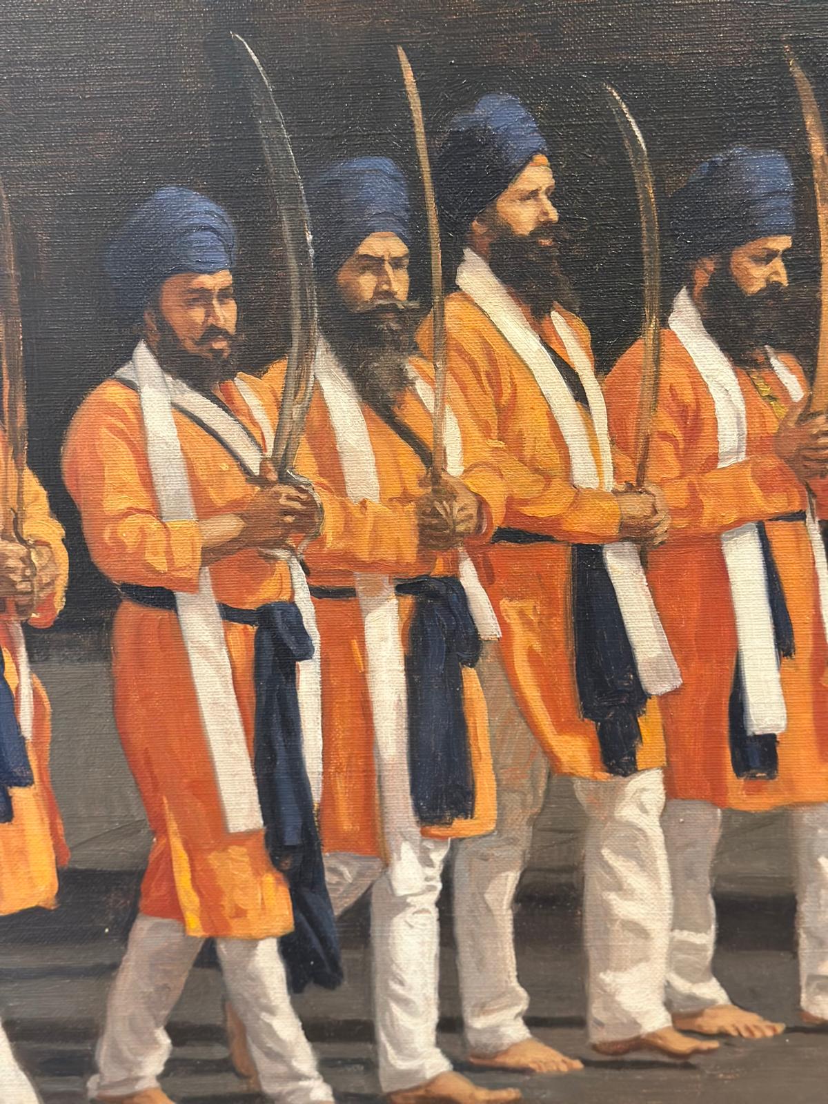 Ceremony with Swords (1996) Oil on Canvas – Sikh Ceremonial Scene by Andrew Fitzpatrick