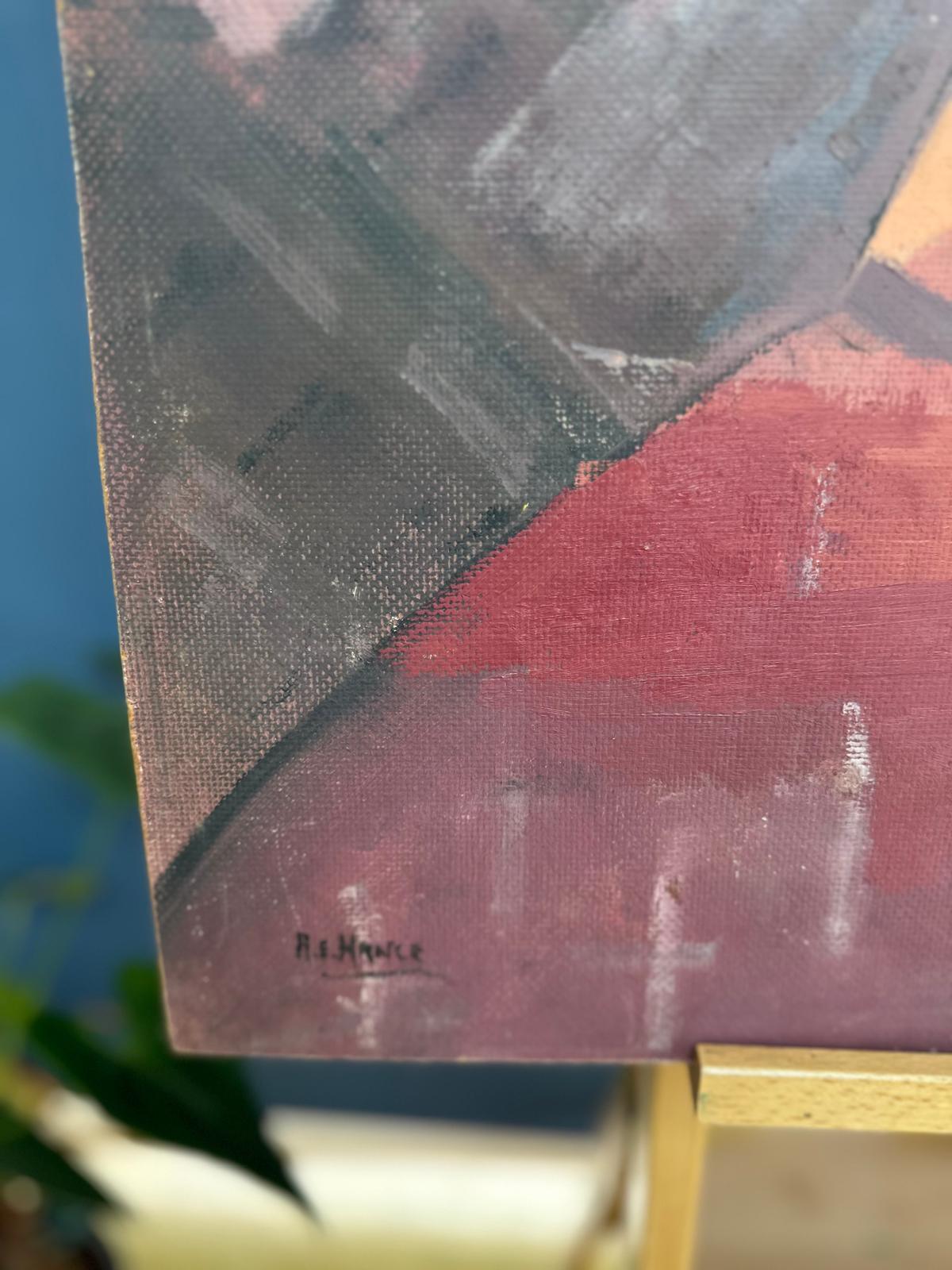 Pair of Original Modern Paintings on Board – Signed “Hance” – Gothic / Symbolic Art