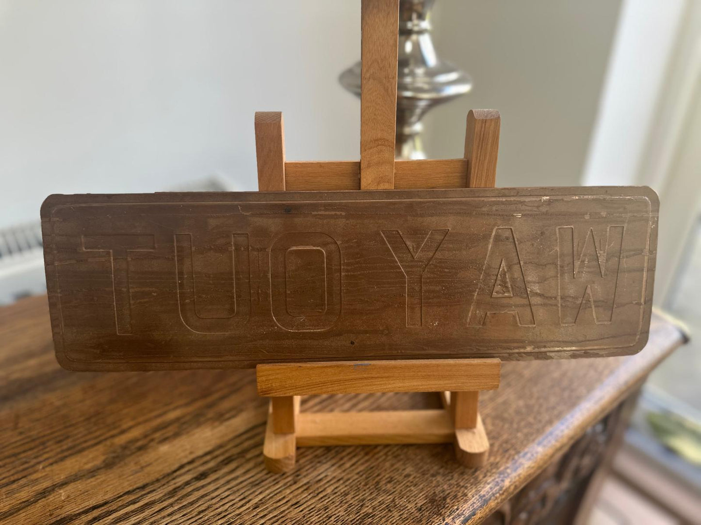XXVintage Industrial Sign-Making Dies – “WAY OUT” (4) & “DANGER” – Copper Embossing Plates – Factory XXTooling